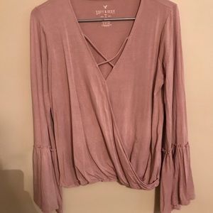 American Eagle Surplice Top